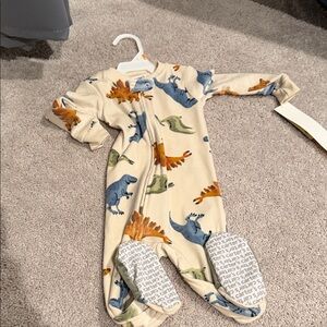 Carter's Cream Dinosaur Print Footie
